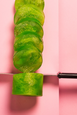Zielona Herbata mydło glicerynowe z gąbką loofah